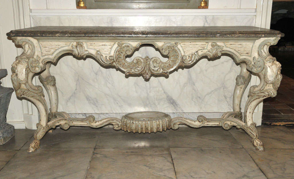 A 19th century painted console table