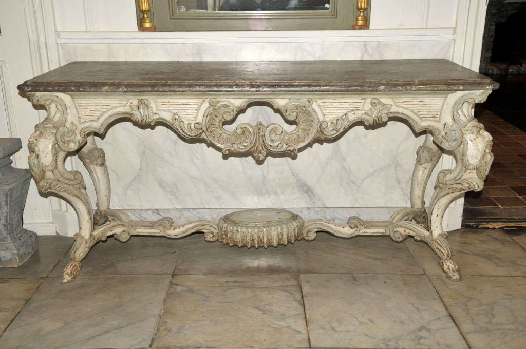 French Painted Console Table