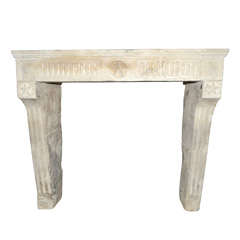 Limestone French fireplace