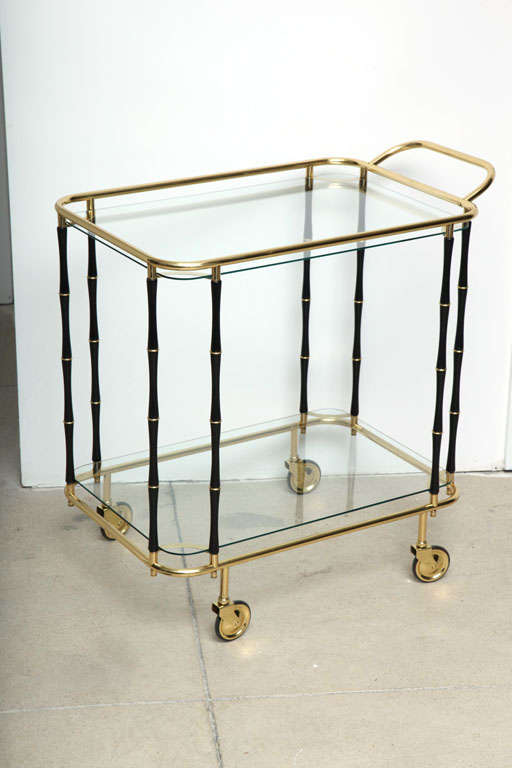 Brass And Glass Drinks Cart