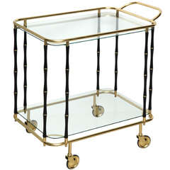 Brass And Glass Drinks Cart