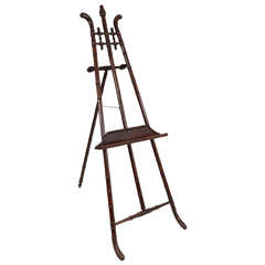 Antique Faux Bamboo Adjustable Easel, England, c. 1875