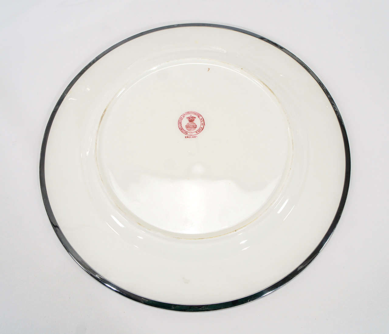 Porcelain 12 Minton Art Nouveau Sterling Silver Overlay Service or Dinner Plates For Sale