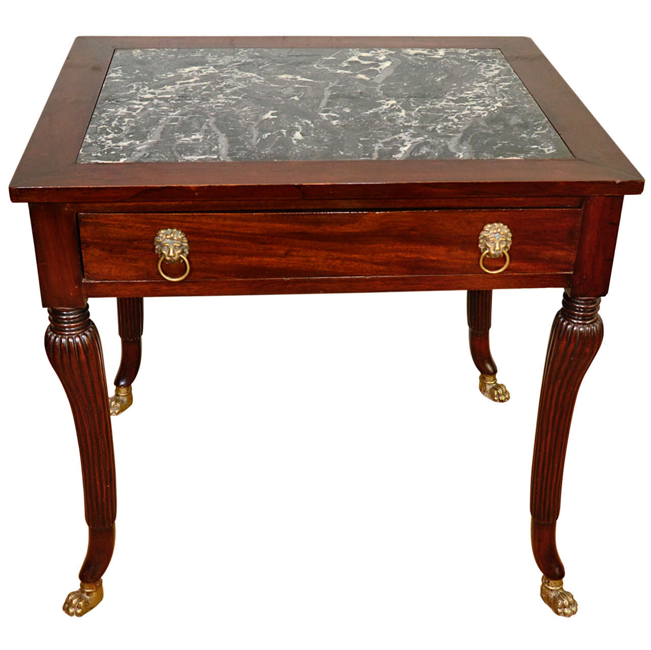 Anglo-Indian, Regency Style Occasional Table with Inset Top For Sale