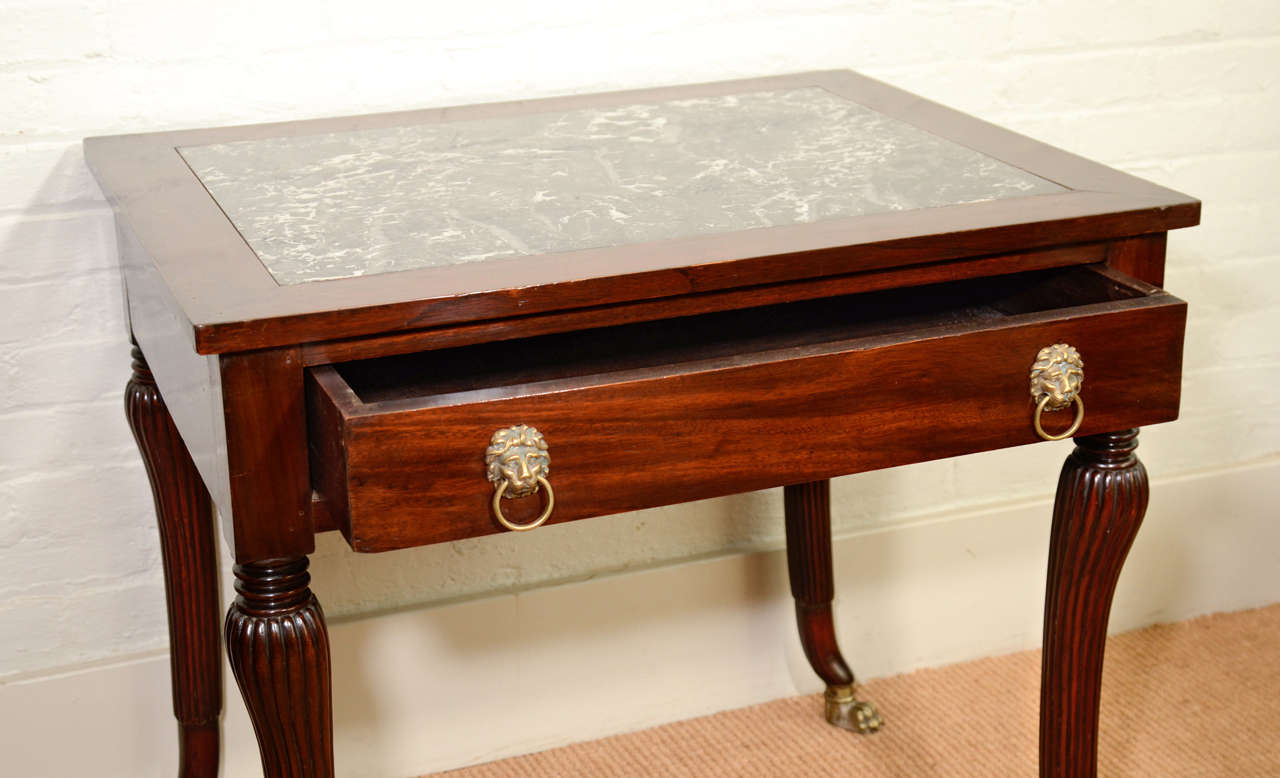 Anglo-Indian, Regency Style Occasional Table with Inset Top For Sale 2