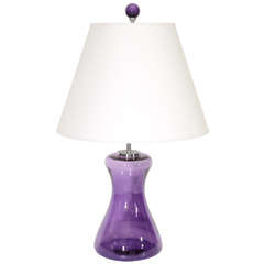A Hand-blown Italain Style Glass Lamp- 
Purple
, Contemporary
