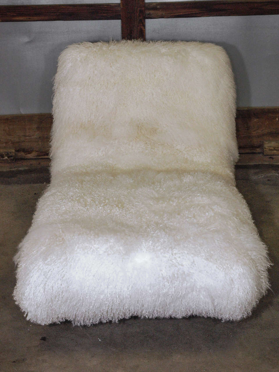 Elegant Adrian Pearsall Chaise Lounge in Silky Argentine Mongolian Goat