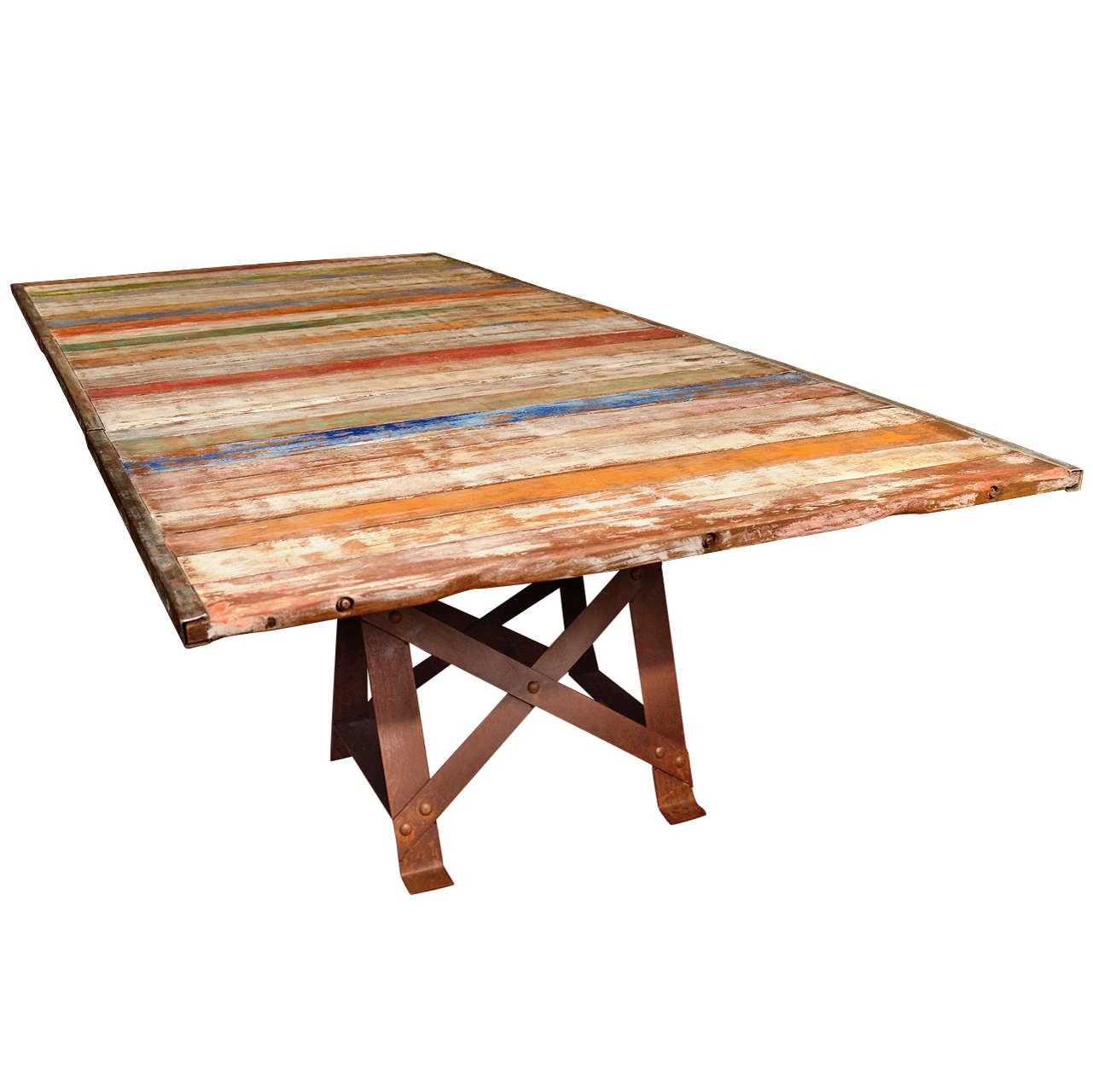 Belgian Hand-Painted Work Table, 20th Century For Sale