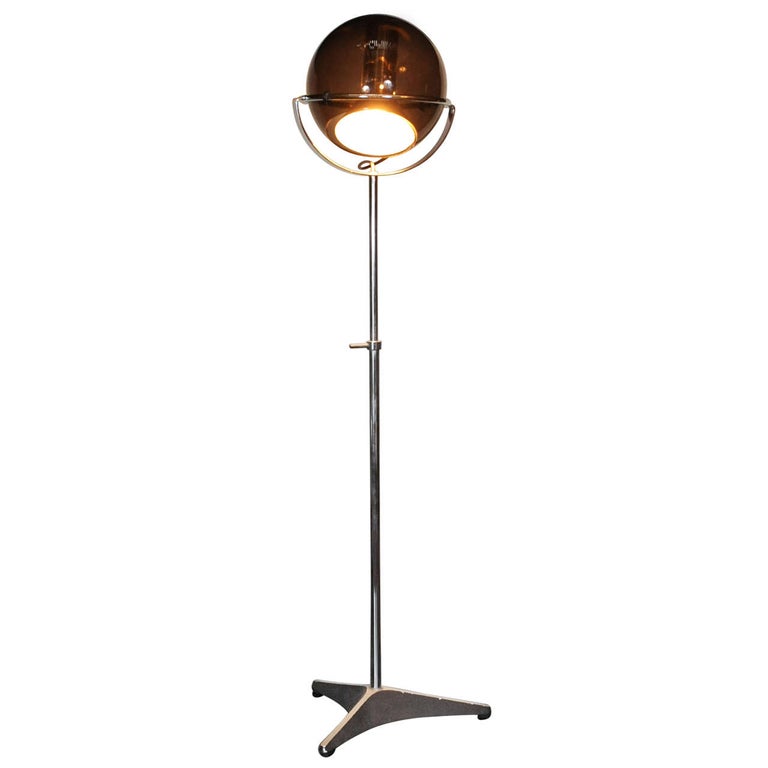 Adjustable Floor Lamp Globe by Frank Ligtelijn Raak Amsterdam For Sale