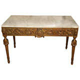 A Rectangular French Louis XVI Style Center Table / Console