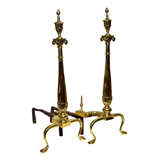 Pair  18th  Century  Brass  Andirons