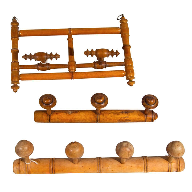 Three  French  Colonial  Era  Hat/Coat  Hooks For Sale