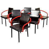 Set of 4 Knoll Sottsass   Mandarin Arm Chairs