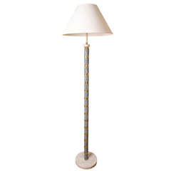 Gold and Turquoise Mosiac Floor Lamp