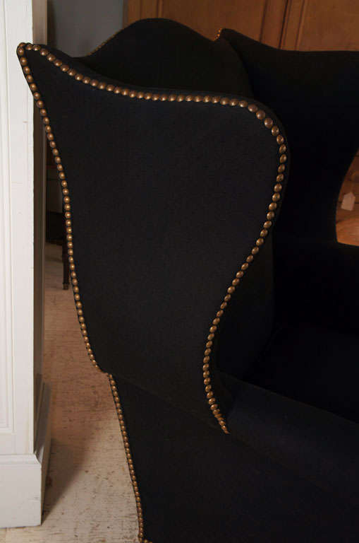 Linen George III-Style Wingback Chair