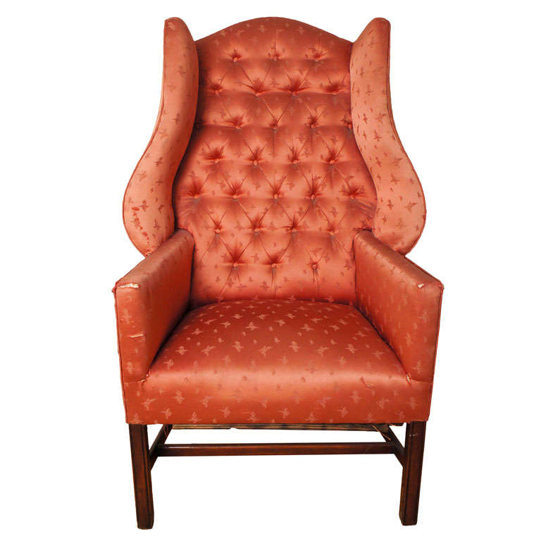 Boldly Figured Wingback Chair