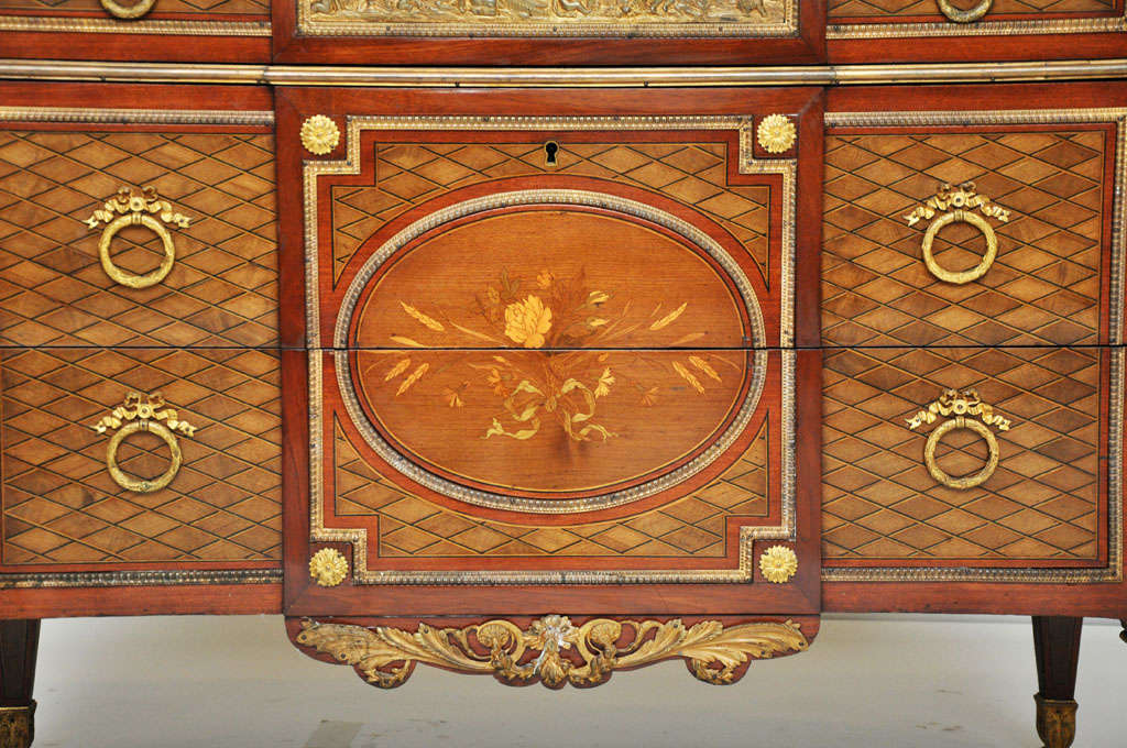 Louis XVI Neoclassical Style Chest of Drawers after Jean-Henri Riesener, France, 1860 For Sale