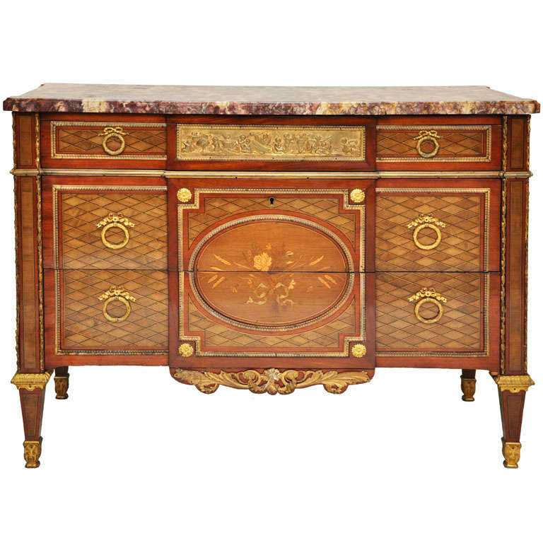 Neoclassical Style Chest of Drawers after Jean-Henri Riesener, France, 1860 For Sale