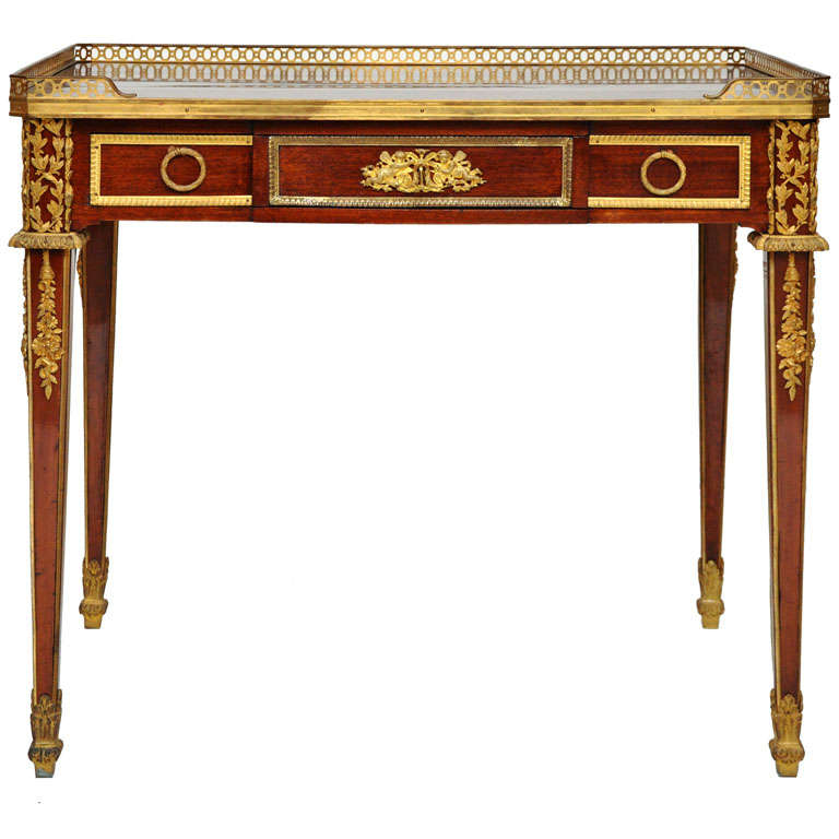 Neoclassical writing table after a model by Jean-Henri Riesener, France, 1860 For Sale