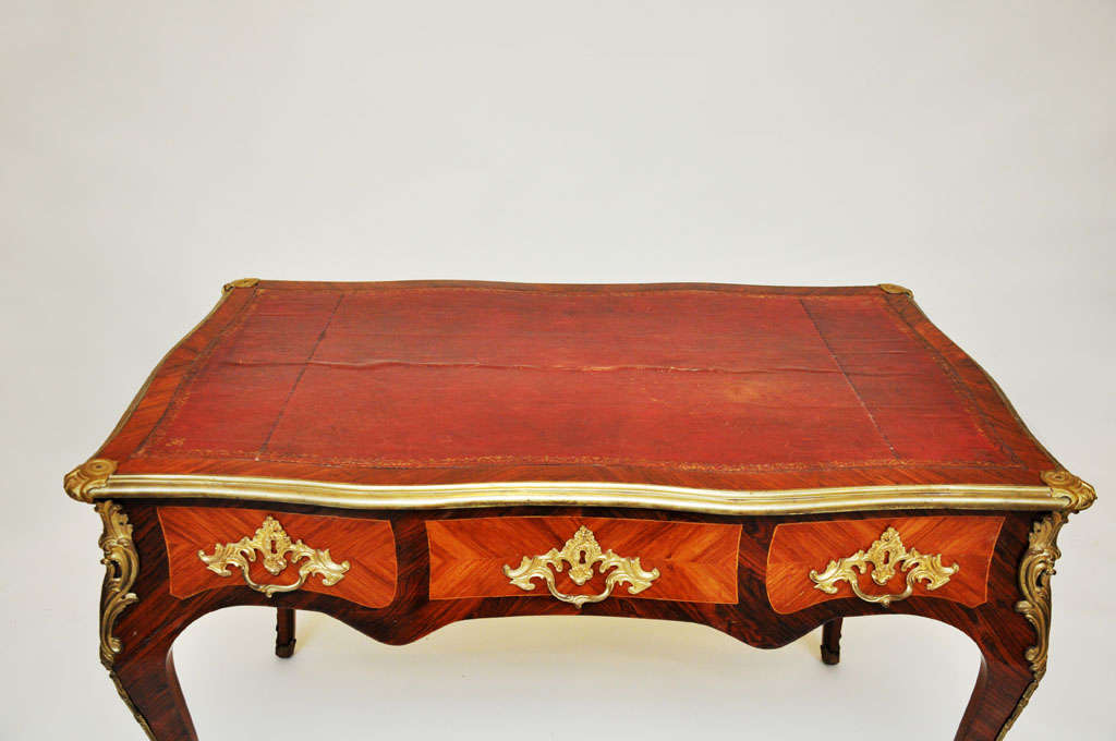 French Rococo Petite Desk with Gold Bronze Mounts by Edward Holmes Baldock, Paris, 1780 For Sale