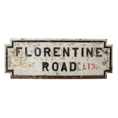 Early Iron English Road Sign