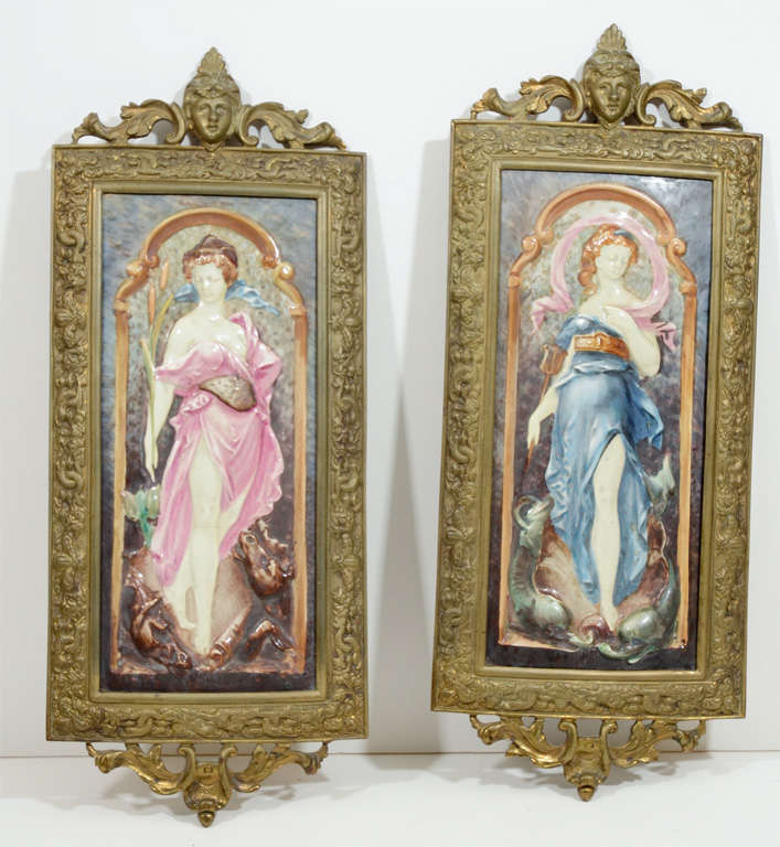 Pair of French Montereau Plaques