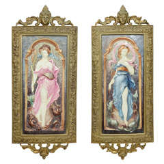 Pair of French Montereau Plaques
