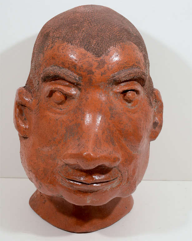 Sculpture Pottery Male Bust