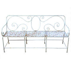 Late 19th Century French Iron Garden Bench