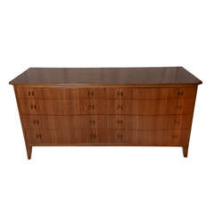 Mid Century Walnut 8 Drawer Chest/Console