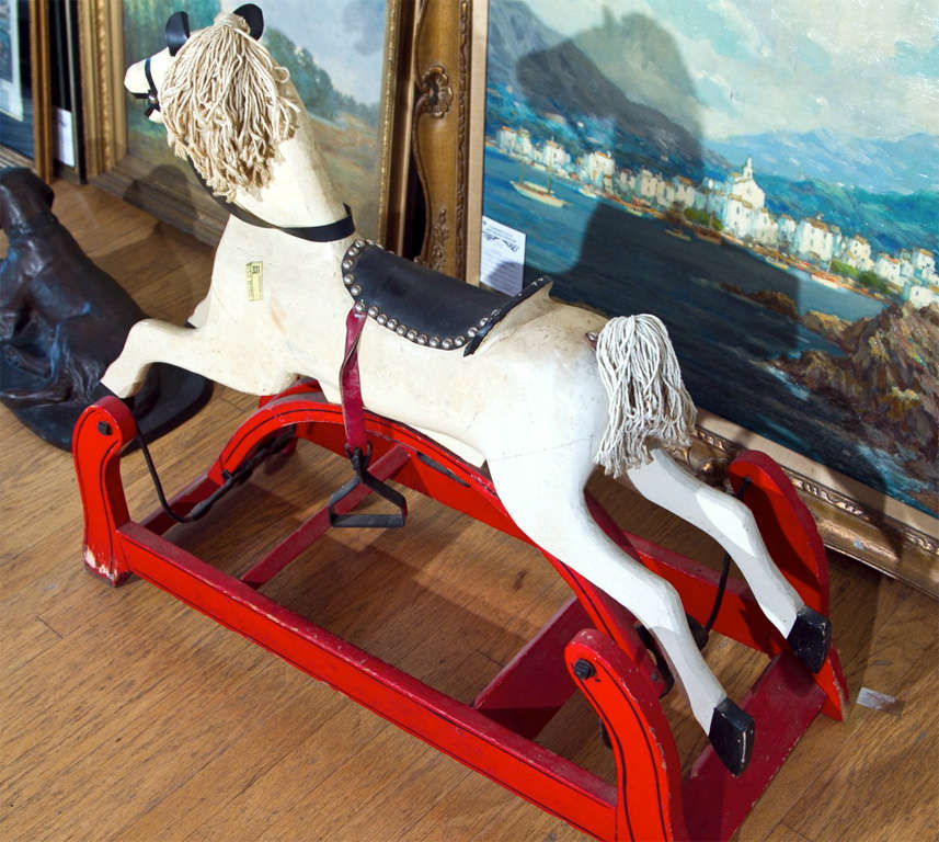 Child's Folk  Art  Rocking  Horse For Sale 2