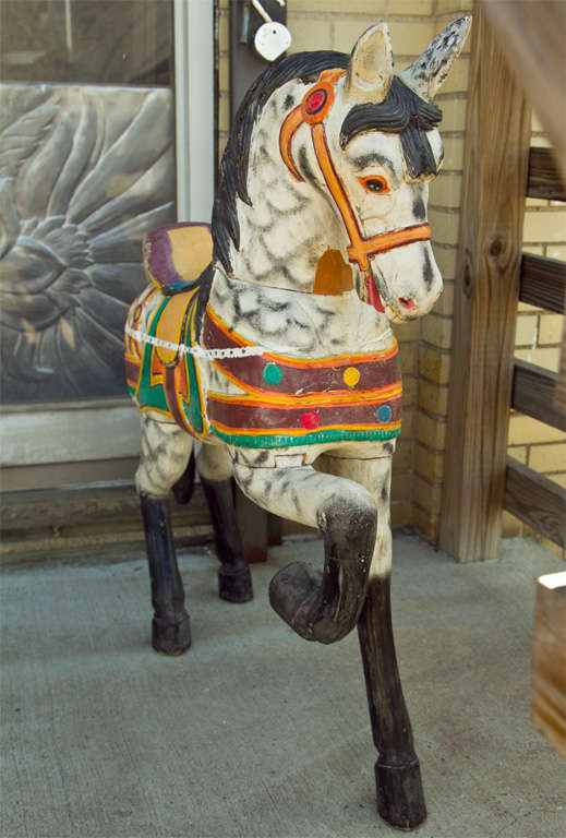 American Wood  Horse  From  Childrens Carousel