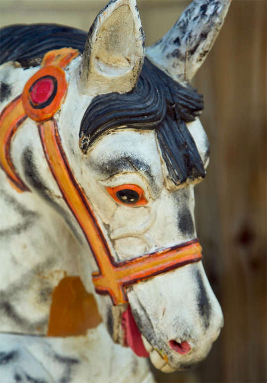 Wood  Horse  From  Childrens Carousel In Good Condition In Bedford, NY