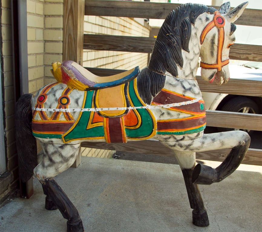 20th Century Wood  Horse  From  Childrens Carousel