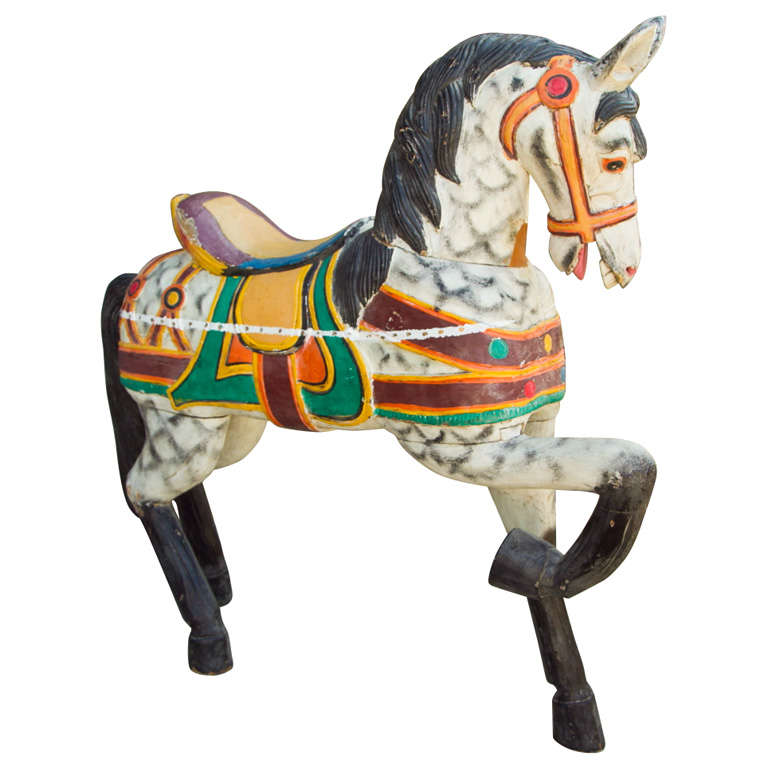 Wood  Horse  From  Childrens Carousel