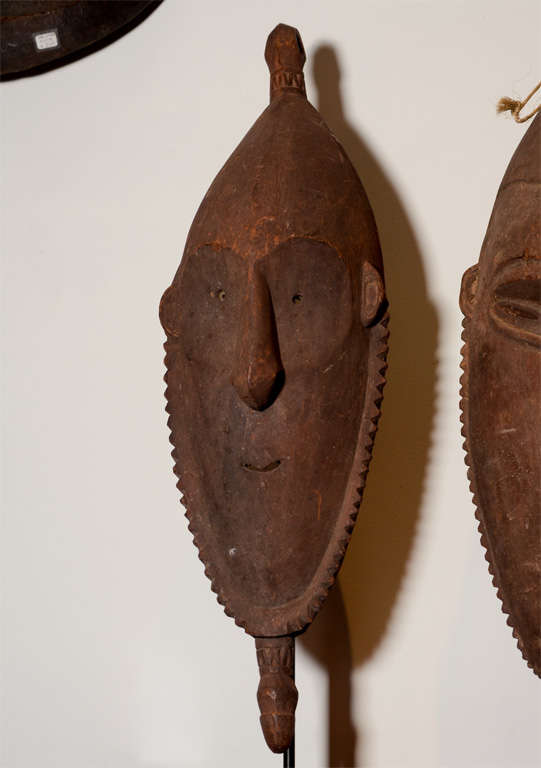Sepic River Tribal Masks on Base For Sale 1