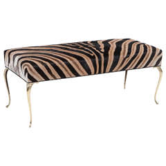 Zebra Bench or Ottoman