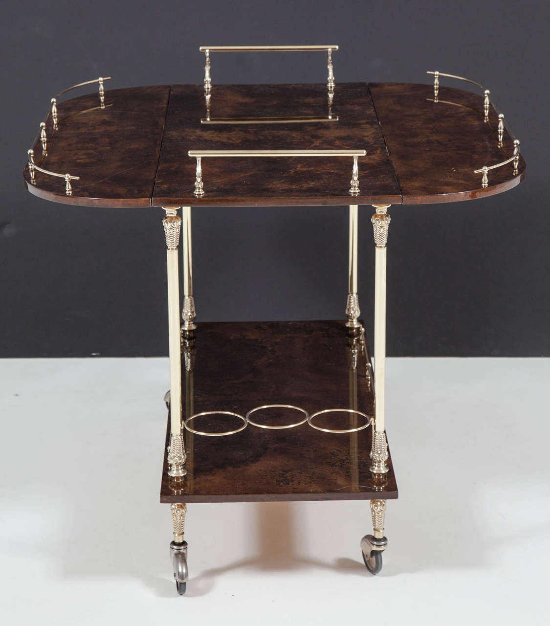 Italian Aldo Tura Bar Cart, C 1950