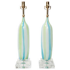 Pair of Murano Table Lamps