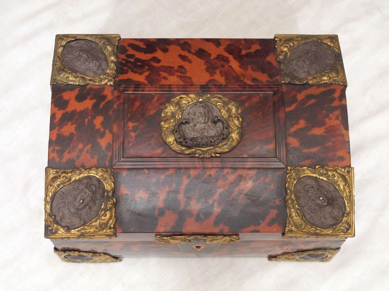 Swedish 18th Century Tortoiseshell and Brass Document Box In Good Condition In Natchez, MS