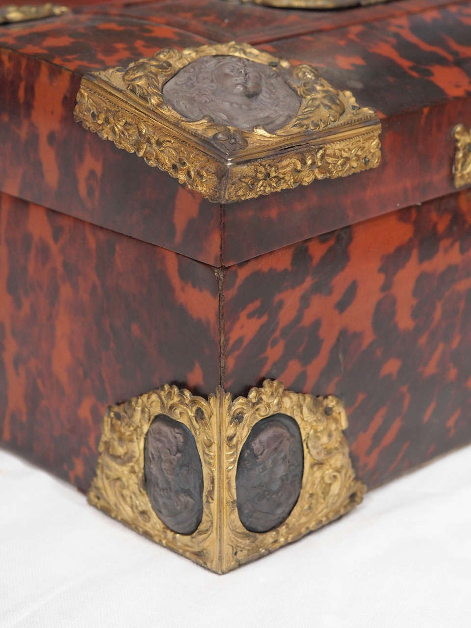 Swedish 18th Century Tortoiseshell and Brass Document Box 1