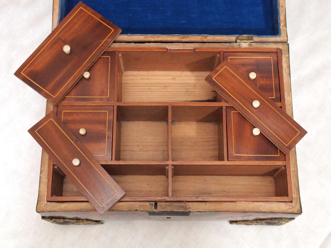 Swedish 18th Century Tortoiseshell and Brass Document Box 4