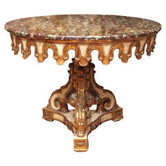 Italian Painted and Parcel Gilt Round Table 4