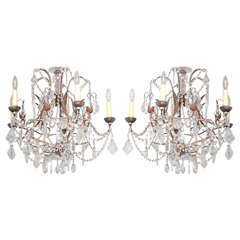 Pair of Small Late 19th Century Italian Chandeliers
