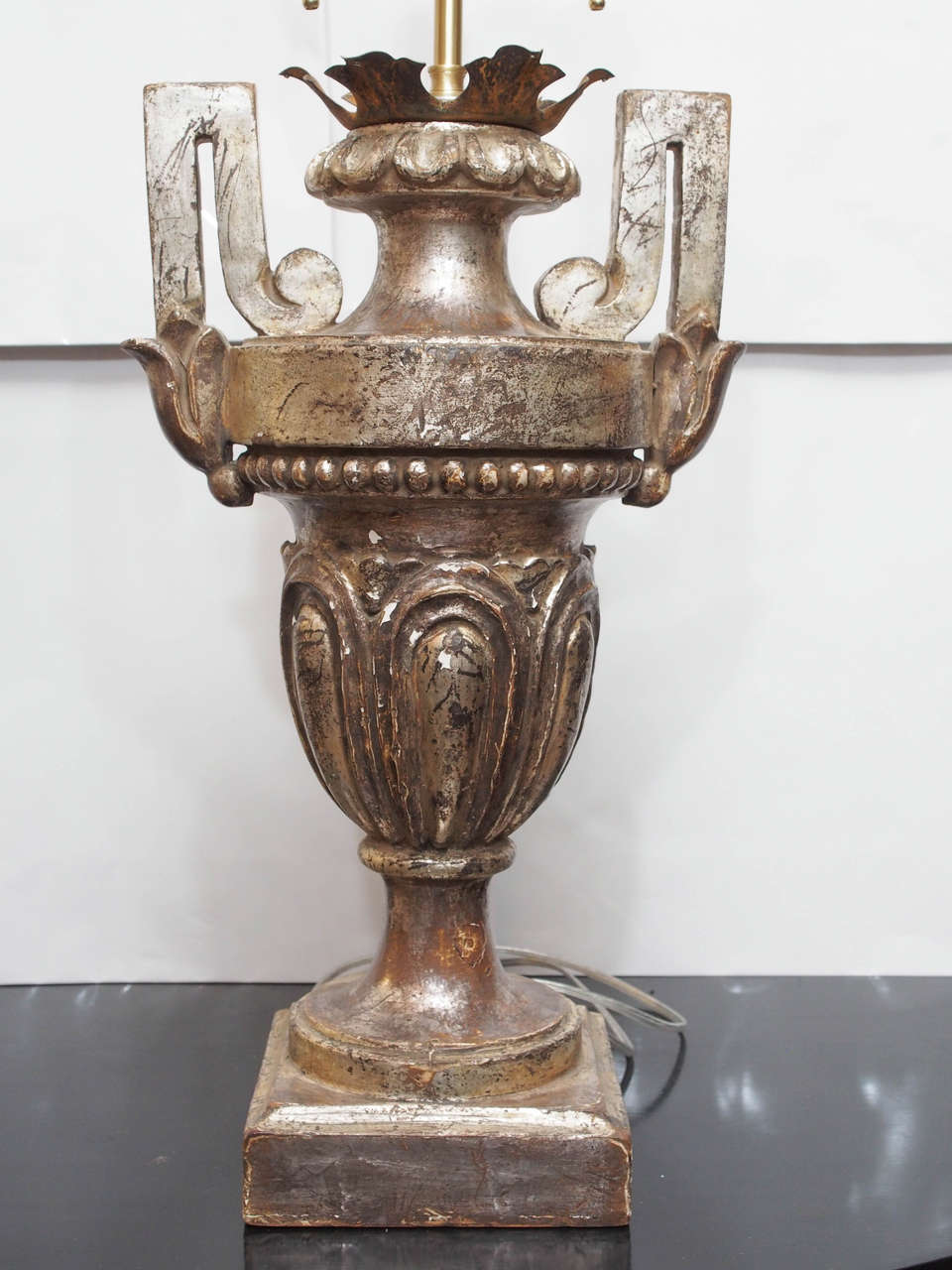 Italian Pair of 19th Century Silver Gilt Urns now Mounted as Table Lamps