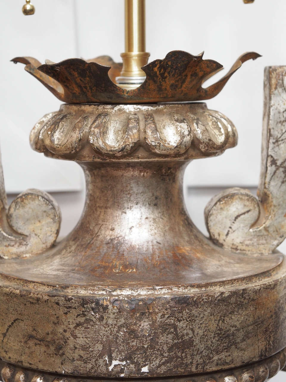 Pair of 19th Century Silver Gilt Urns now Mounted as Table Lamps 1