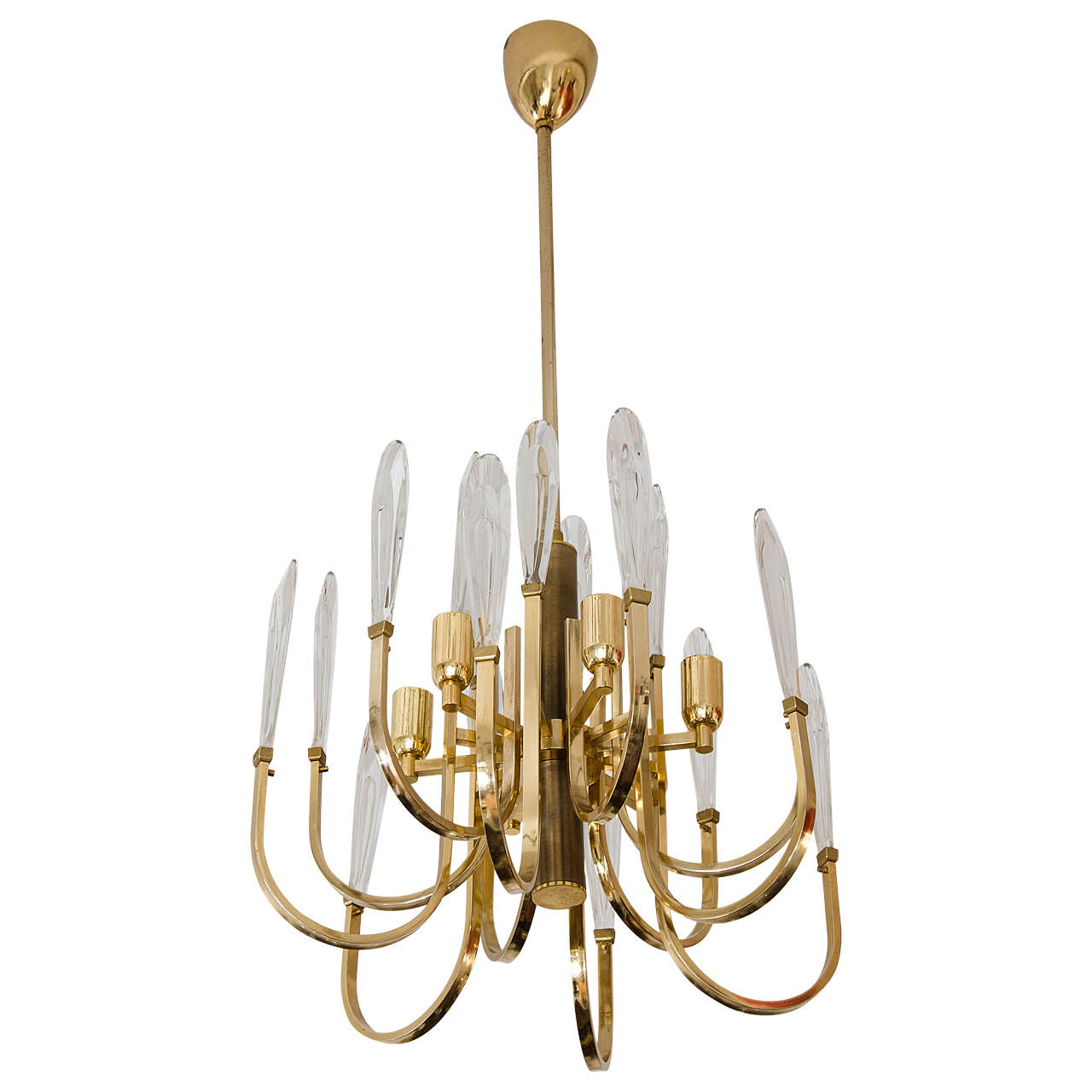 Sciolari Brass Chandelier For Sale