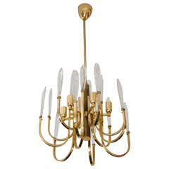 Sciolari Brass Chandelier