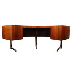 Leif Jacobsen Curved Wood Desk.