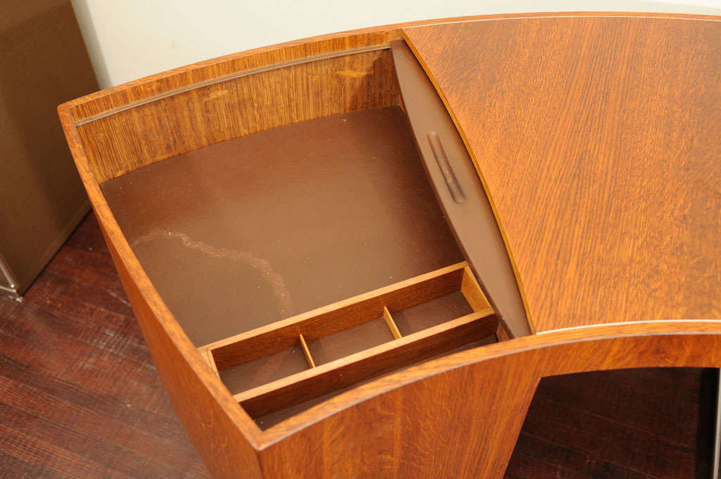 Leif Jacobsen Curved Wood Desk. at 1stDibs curved wooden desk